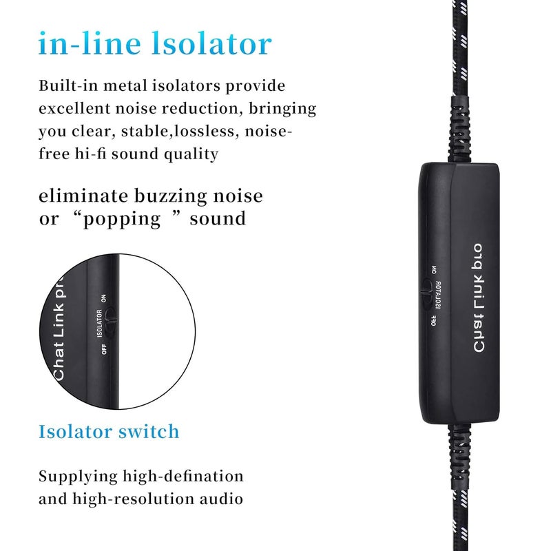 Eaglewireless HD60 S+ Chat Link Pro Cable Replacement for Elgato HD60 X, HD60PRO Capture Card, Chat Adapter Replacement for Nintendo Switch, Xbox One and PS5, with in-line Isolator - Image 5